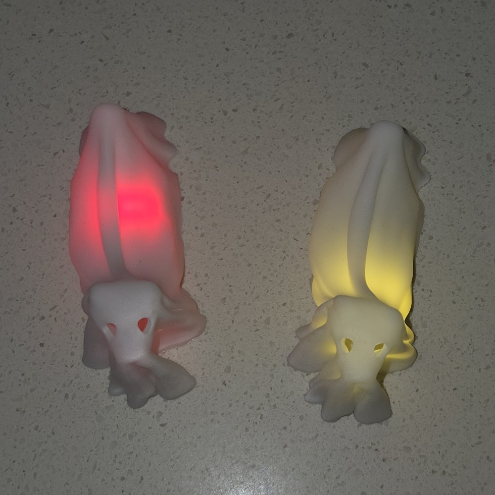 White Dog Ghost Figurines Set Home Decor With Spot for Lights Halloween CUTE